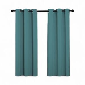 Nicetown Sea Teal Blackout Curtains 34”X54” inches Long Grommets 2 Panels